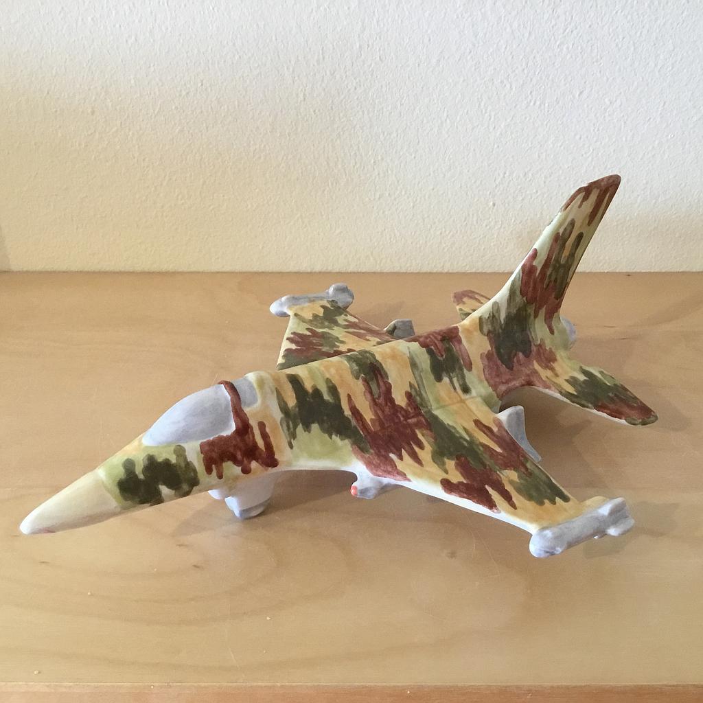 Large Fighter Jet Ceramic Pottery Painting Haywards Heath Fun