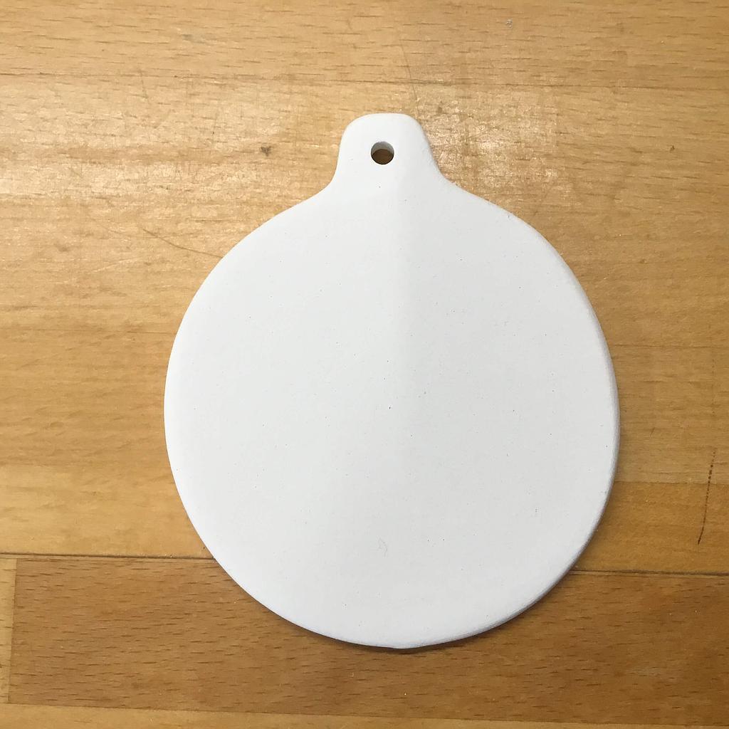 Flat round bauble shape