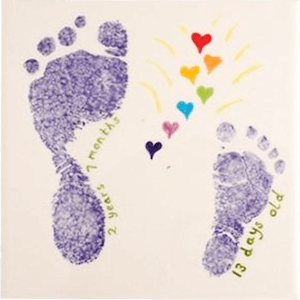 blue footprint tile 