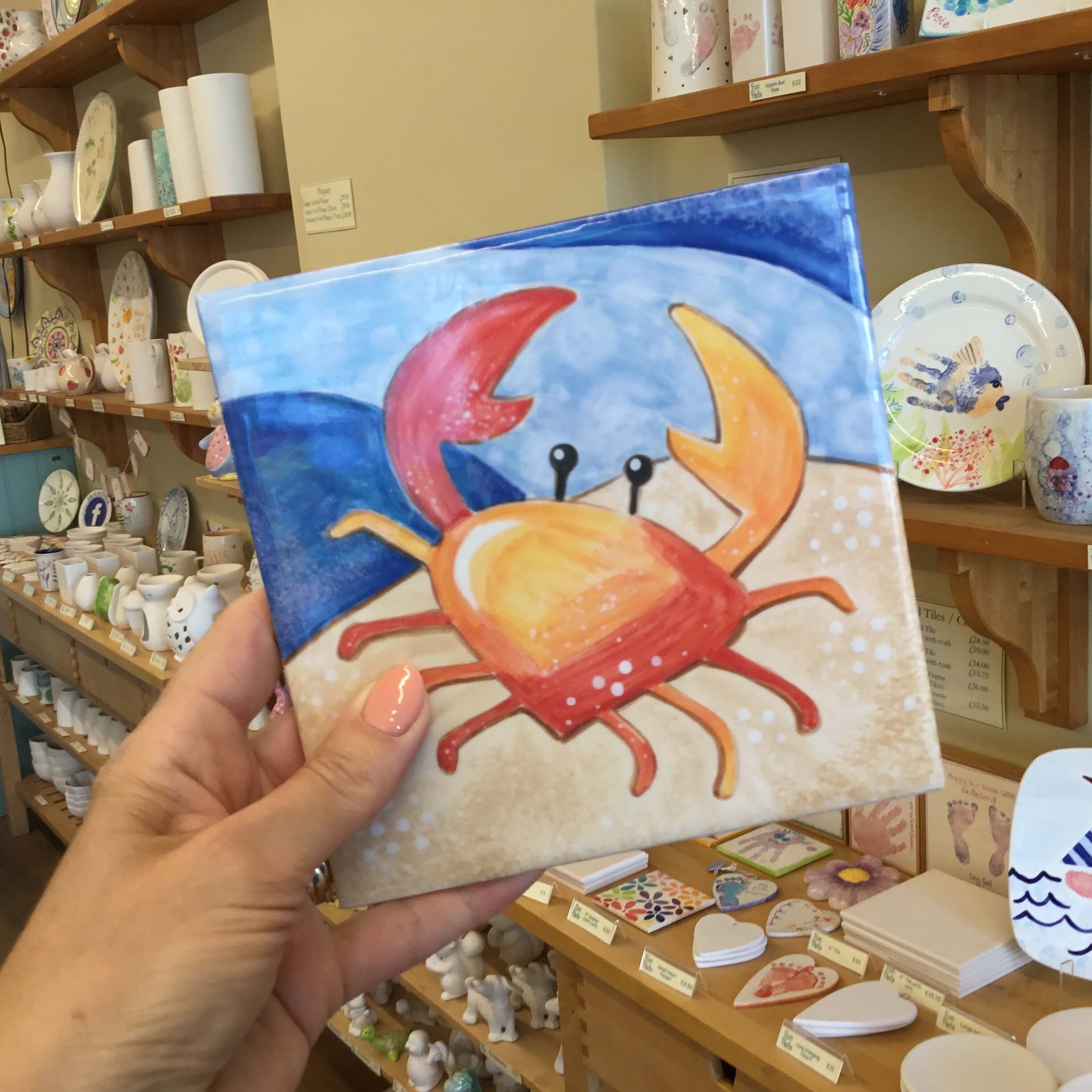 6 Inch Tile - crab