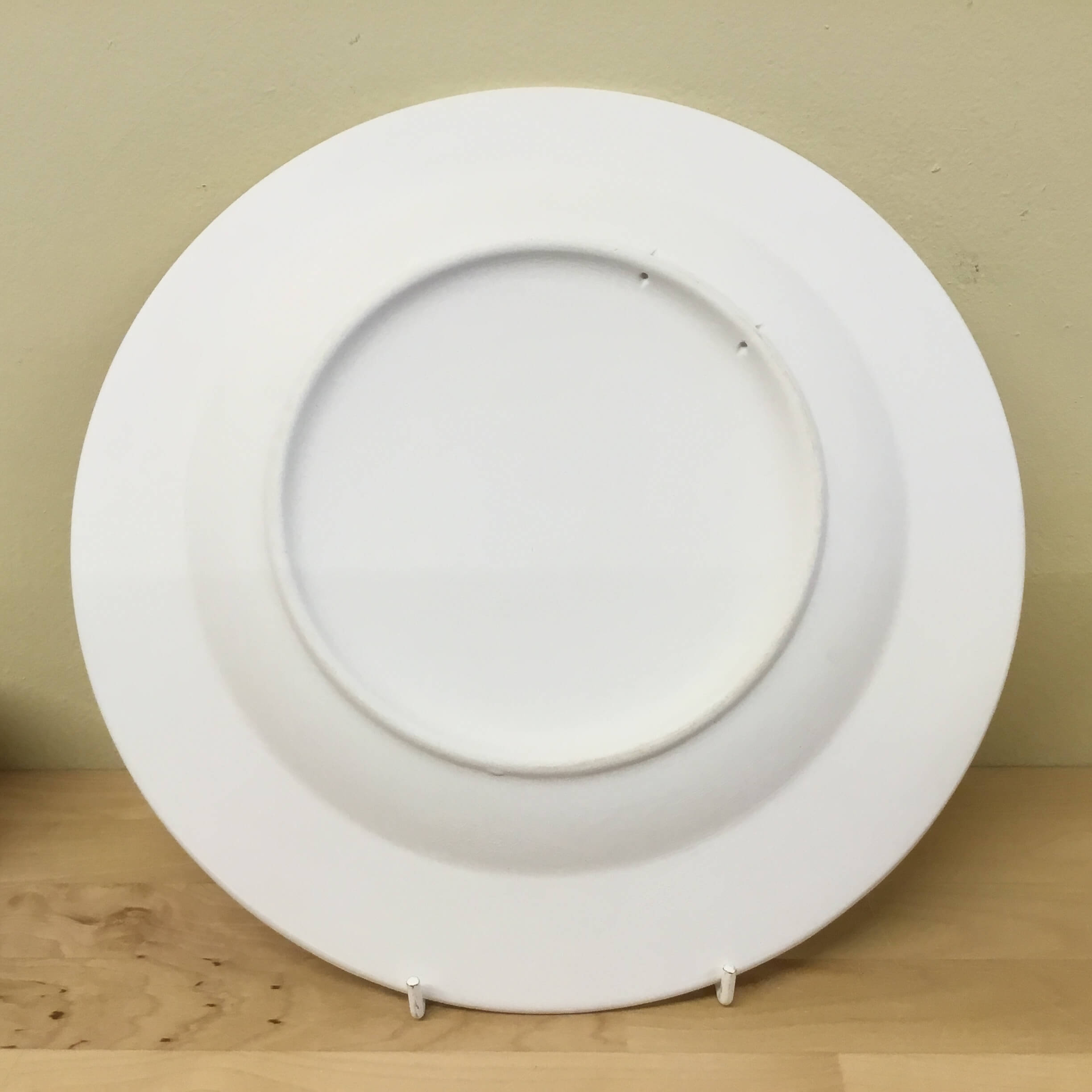 Back of Rim Dinner Plate w/ Hanging Holes 25.3cm