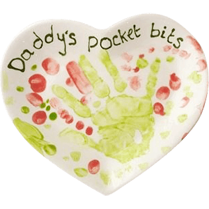 Daddys Pocket Bits Heart Dish (Small Heart Plate)