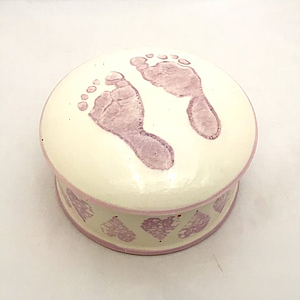 Large Round Trinket Box (approx 11.5cm x 6cm H - including lid) 