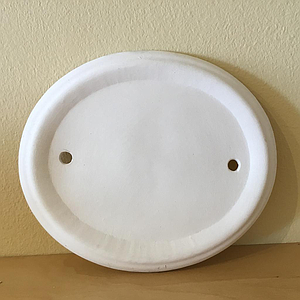 Med Oval Plaque with holes 17cm