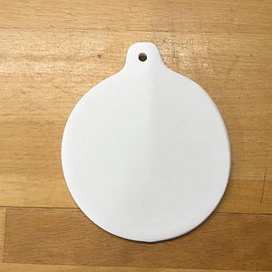 Flat round bauble shape