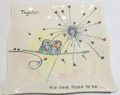 Square Wavy Plate (14cm)